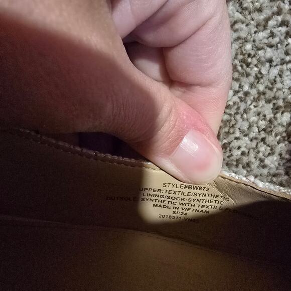 Women's J. Crew Multicolor Beige Tweed Slingbacks with Cap Toes | Size 8 - Picture 7 of 8